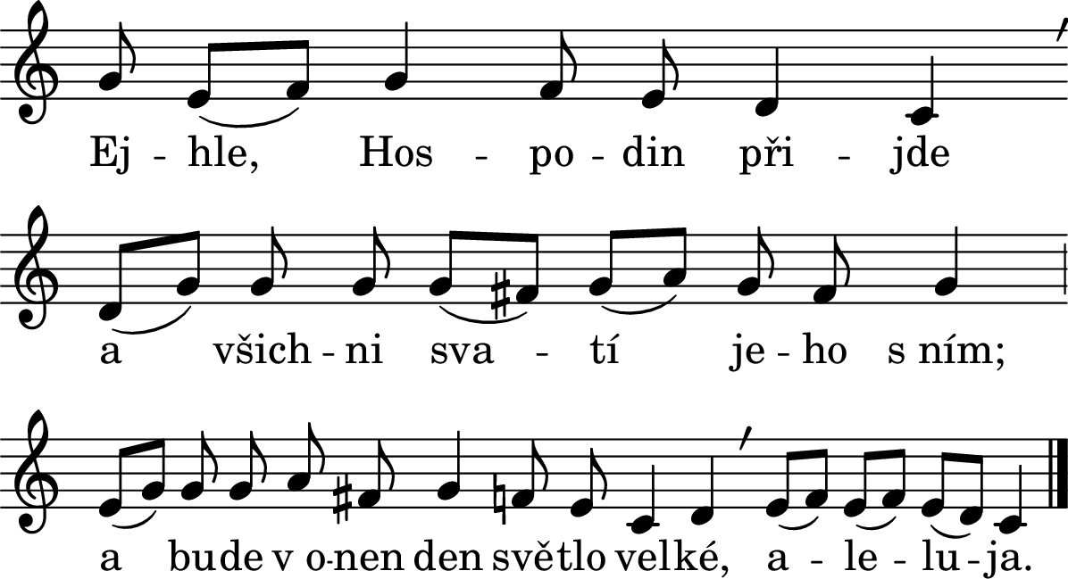 Noty k písni číslo 101B – Ejhle, Hospodin přijde