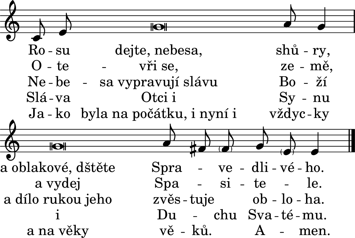 Noty k písni číslo 101B – Ejhle, Hospodin přijde